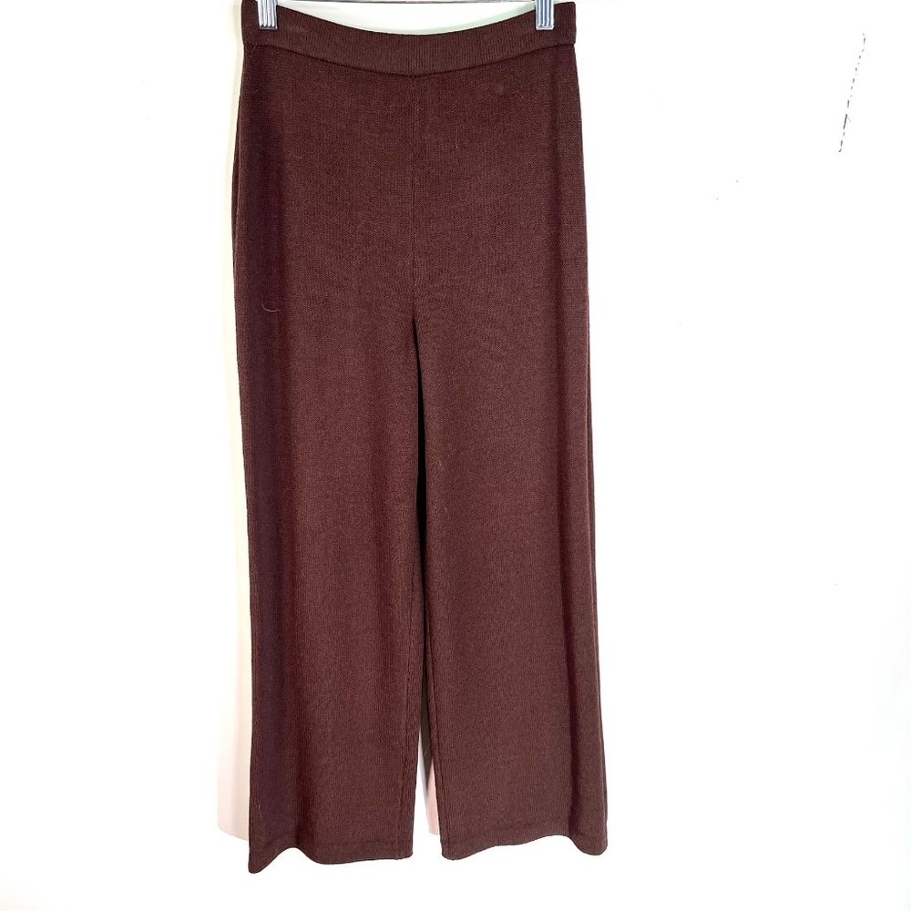 Marie Gray St John knits wide legged Pant Womens Size 4 brown stretch Made in US